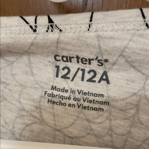 CARTERS UEC Girls Size 12 Gray and Black Spider Web Patterned Dress 🕷️ - Picture 2 of 11